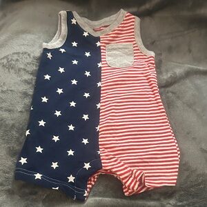 Carters baby 6 months stripes and stars onesies